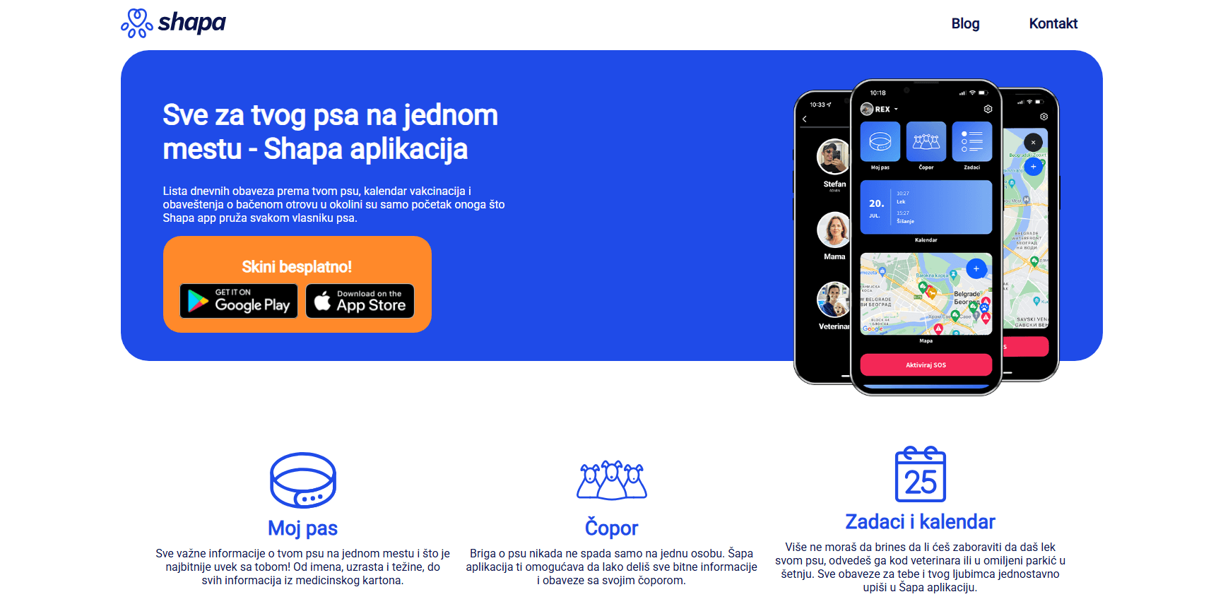 Shapa Website preview